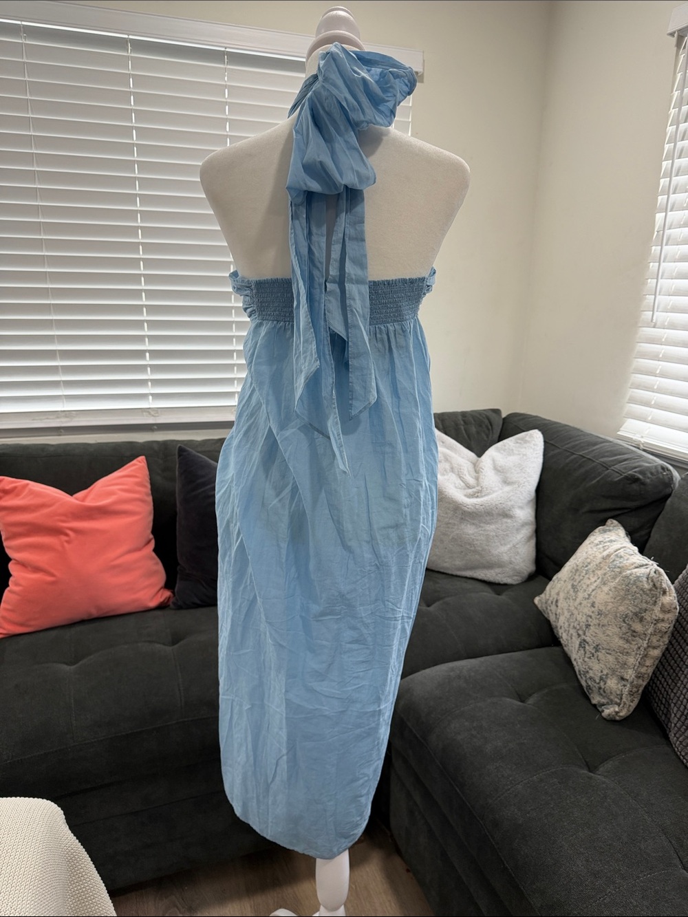 J. Crew Pale Blue Beach Sarong - Picture 10 of 16